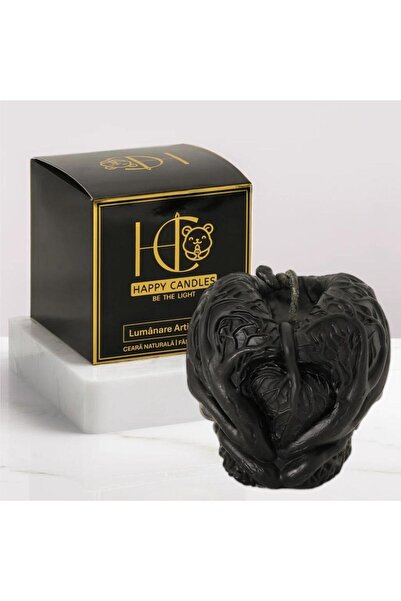 Happy Candles Lumanare din ceara de albine, Inima Bantuita, Model 2, Halloween