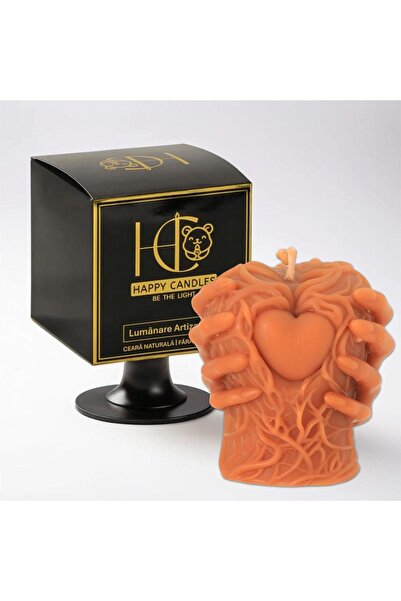 Happy Candles Lumanare din ceara de albine, Inima Bantuita, Model 4, Halloween