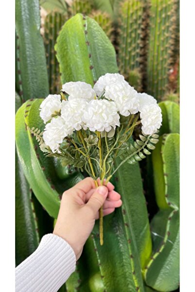 KOZALILAR Doğal Görünümlü Dekoratif Mini Boy 5 Dallı Yapay Karanfil Çiçeği