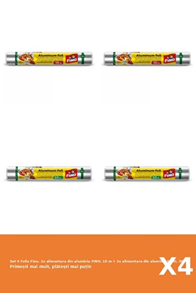 Fino Set 4 Folie Fino, 2x alimentara din aluminiu FINO, 10 m + 2x alimentara ...