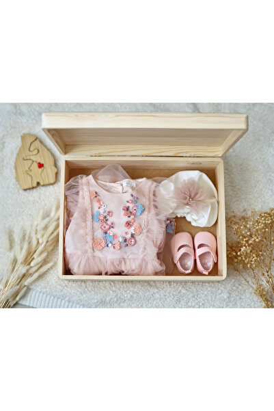 OEM Wooden box with lid and side handles, 40x30x14 cm, pine, , reusable