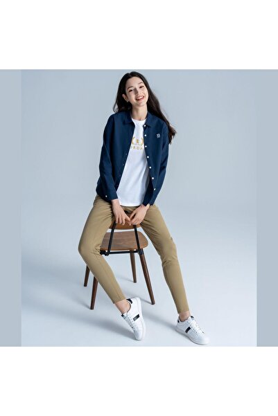 Giordano Women’s Slim Fit Cotton Oxford Shirt | Acute Collar with Embroidery