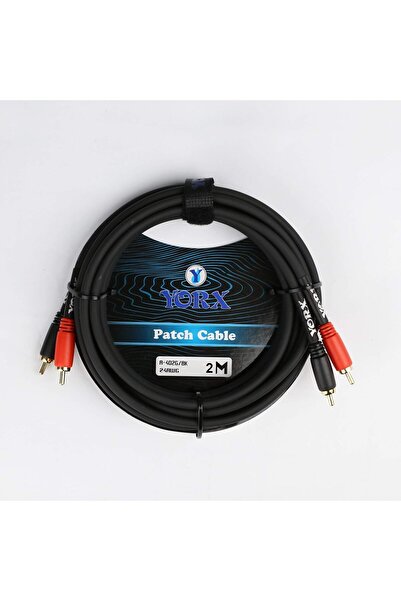 Yorx -CABLES A-402G 2m BK 2x RCA Plug (Male-to-Male)