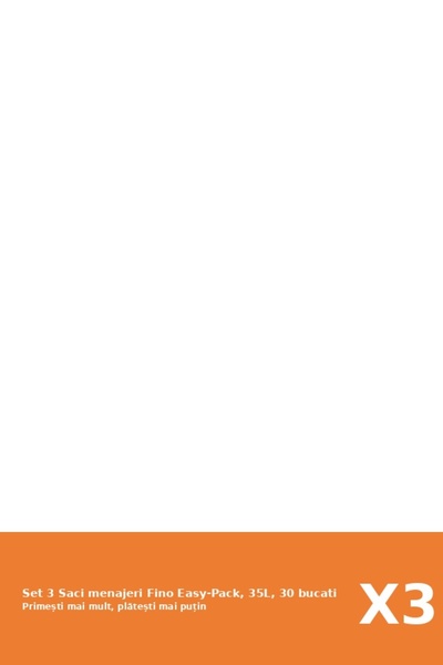 Fino Set 3 Saci menajeri Easy-Pack, 35L, 30 bucati