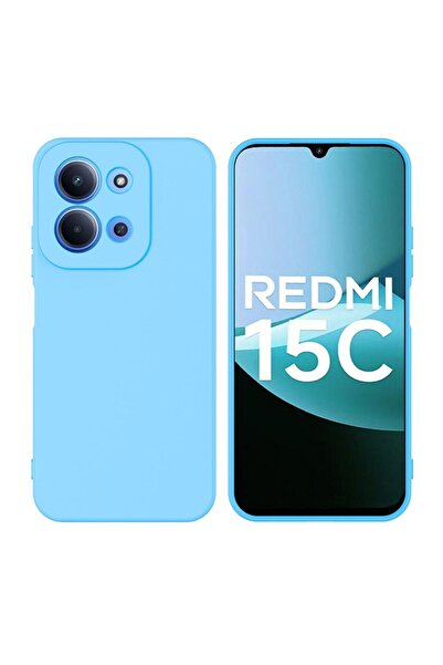 HANPORIUM غطاء سيليكون متوافق مع هاتف Redmi 15C - غطاء مرن بألوان باستيل مع ح...