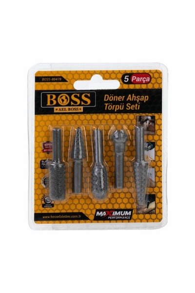 BOSS DÖNER AHŞAP TÖRPÜ SETİ 5 Lİ SET HALİNDE UZUN ÖMÜRLÜ ORJİNAL KARBON ÇELİK