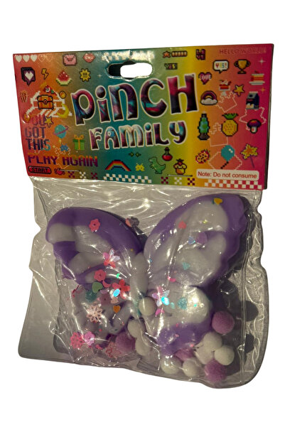 yumurcakstore kelebek figürlü taba sukuşi squishy stres oyuncağı yumuşacık je...