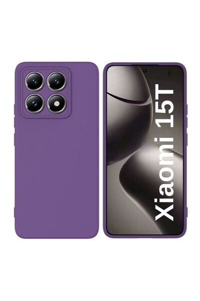 HANPORIUM حافظة سيليكون متوافقة مع هاتف Xiaomi 15T - غطاء مرن بألوان باستيل مع حماية للكاميرا - أرجواني