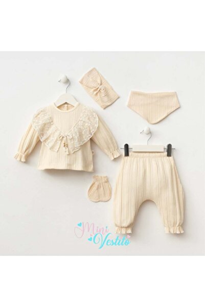 MiniVestito Camila Lace Detailed Bandana 5-Piece Hospital Release Outfit