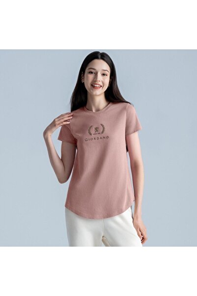 Giordano Women’s Cotton Jersey Crew Neck Print Tee