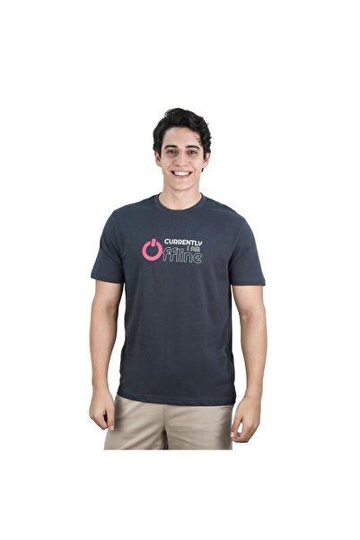 Giordano Men's Slim Fit Cotton Jersey Message Print Tee