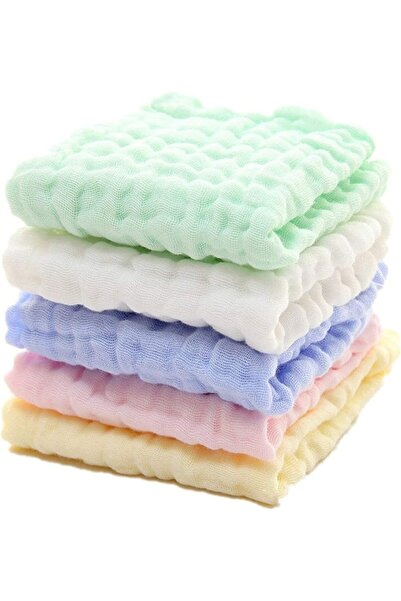 RADIOTRONICS 5pcs Muslin Baby Washcloths and Towels, 30x30cm