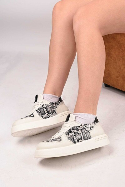 Bestello Lace-Up Thermo Sole Genuine Leather Sneaker 101-Farbi-52 Women's Shoes