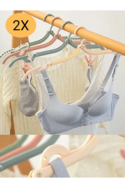 mucit home 2 Adet Katlanabilir Elbise Askısı Seyahat Askısı