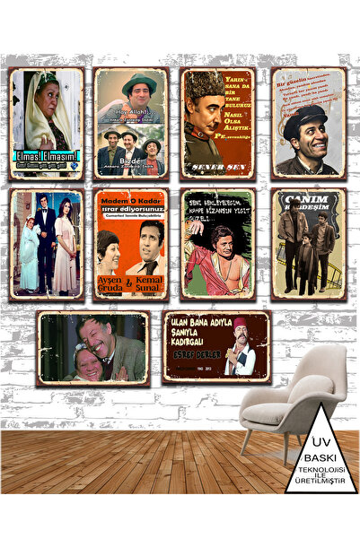 HD POSTER Yeşilçam'ın Unutulmaz Oyuncuları Temalı 10 Adet Her Biri 20 x 30 CM...