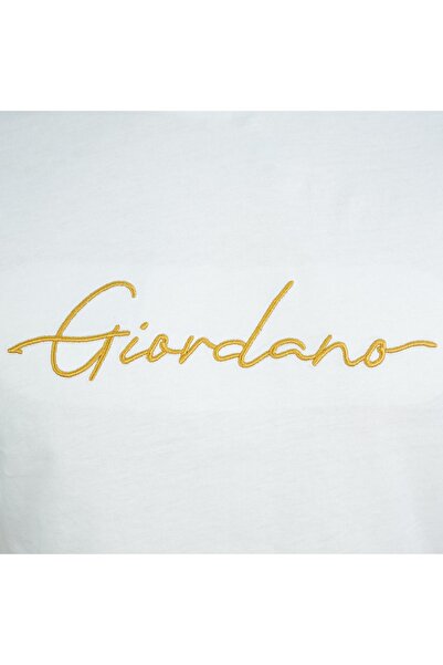 Giordano Men's Slim Fit Cotton Signature Print Tee