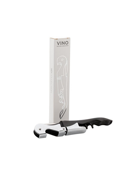 RONIC Professional 2-step stainless steel corkscrew, 3-in-1, Ronic, 12 cm, Black