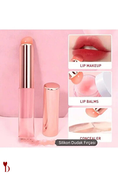 Dami Beauty Silikon Dudak,Ruj,Göz Fırçası Dolgun Pürüzsüz Peeling Dudak Fırçası