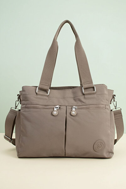 Lifonbag حقيبة كتف نسائية كبيرة بـ 6 أقسام وحزام كتف متقاطع وحقيبة جامعية وحقيبة يومية (35×28 سم)