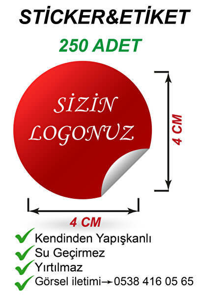 Ayza Tasarım Kişiye Özel Firma Şirket Logo Sticker Paketleme Kargo Ambalaj Etiketi Yuvarlak Su Geçirmez