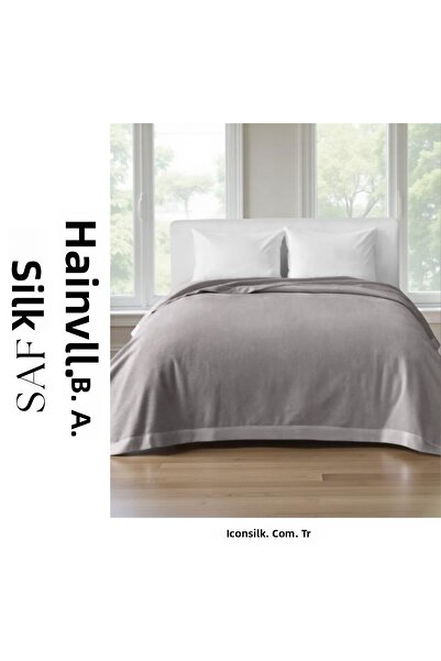 ICON SILK Pure Silk Blanket (Light Grey)