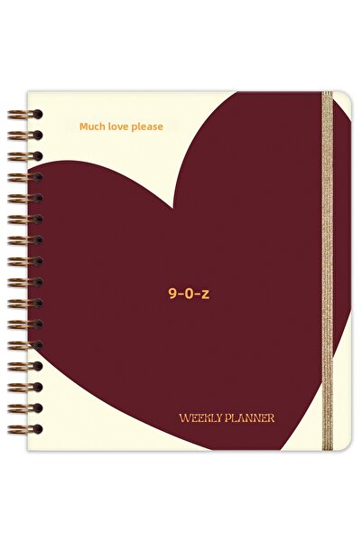 Matt Notebook 2026 Седмичен квадратен дневник - 12-месечен сърце