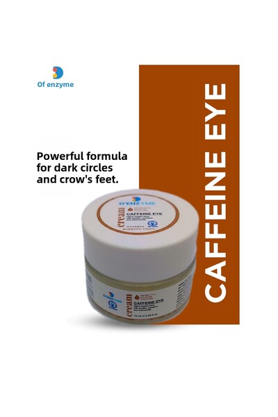 D'ENZYME كريم الكافيين تحت العين - مضاد للكدمات والانتفاخات ومقصورة قدم الكرو