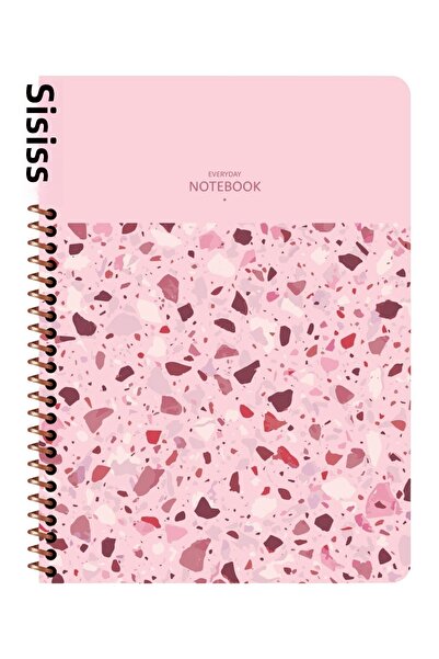 KESKİN COLOR Caiet cu spirală fără linii 16x22 cm, pagini albe, 80 de coli, c...