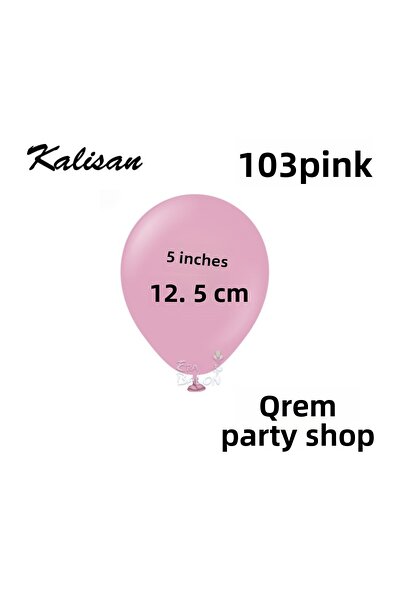 İrem Parti Dükkanı بالون لاتكس وردي فاتح 10 قطع 5 بوصة 12.5 سم