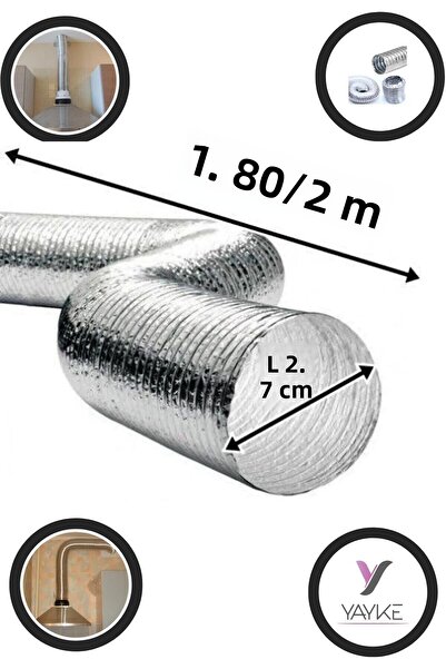 Yayke Tub de ventilație pentru hotă de aspirație Tub flexibil din aluminiu Sâ...