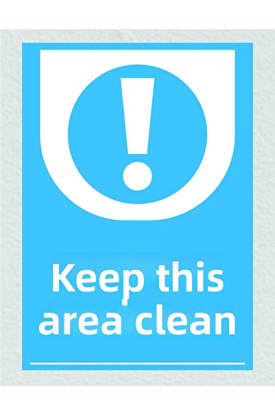 zafrakreklam حافظ على هذه المنطقة نظيفة، لوح تسجيل 24 × 34 سم PVC