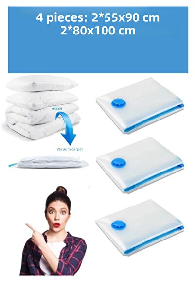 gogidigo aradığın o 4 Pieces Vacuum Bags Quilt Bags Suitcase Organizer Wardro...