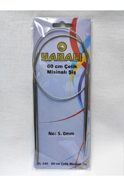 ATMACA TUHAFİYE خط صيد فولاذي من التيتانيوم مقاس 60 سم مع نتوءات من التيتانيو...