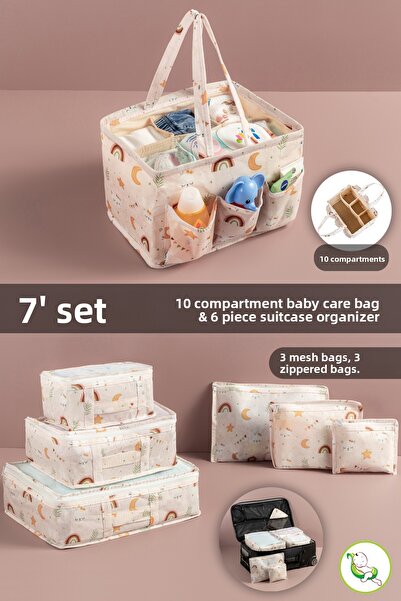 Meleni Baby مجموعة منظم خروج المستشفى لحديثي الولادة مكونة من 7 قطع - حقيبة ر...