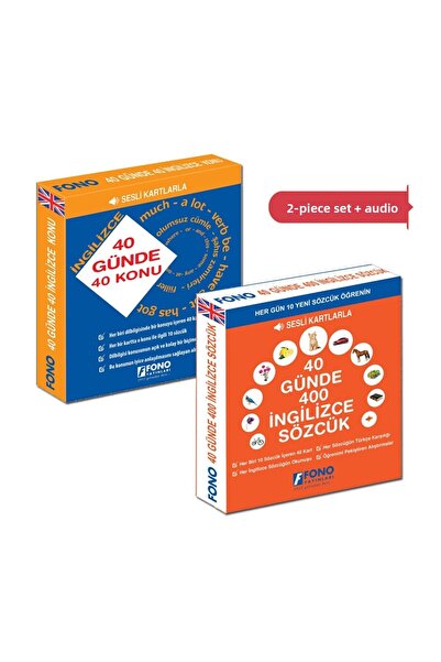 Fono Yayınları English in 40 Days Set - (with audio Cards)