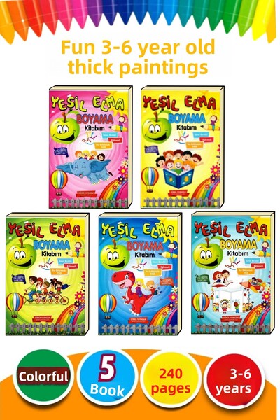 GÖNÜL YAYINCILIK Green Apple Painting Set 5 Books