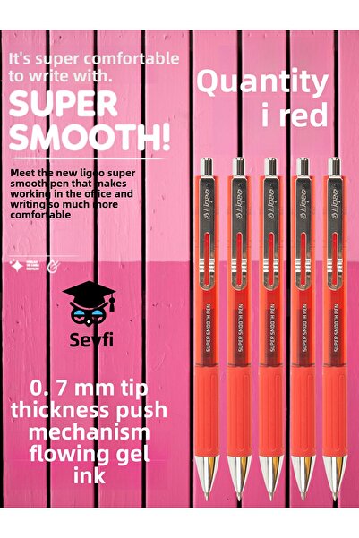 SEYFİKİRTASİYE قلم ليكيو المضغوط المقاوم للماء سوبر سموث 0.7 ملم