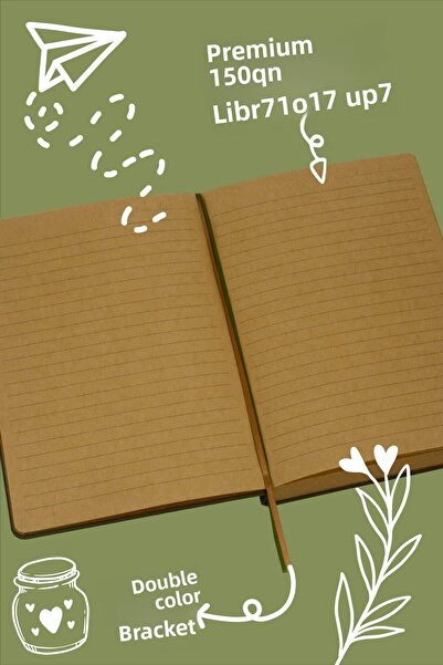 Victoria's Journals Bujo Kraft Linen Notebook 96 Sheets A5 150 Gr. Kraft Striped