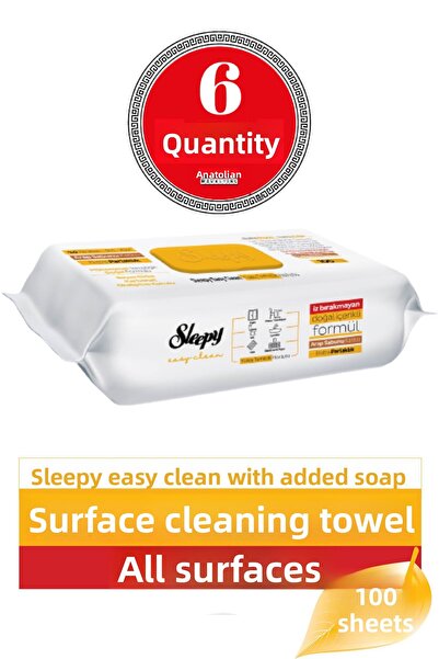 Sleepy مناشف تنظيف الأسطح بالصابون من إيزي كلين 100 × 6 قطع