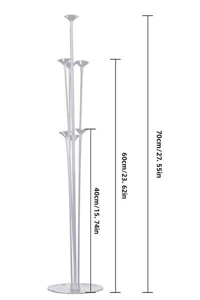 Atölye Mi Поставка за балони 7 бр. Настолен държач за балони 7 бр. Поставка