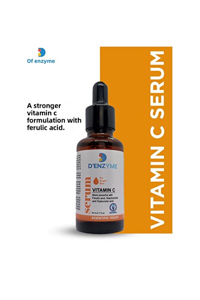 D'ENZYME Brightening Serum with Vitamin C and Ferulasäure, Niacinamid and Hya...
