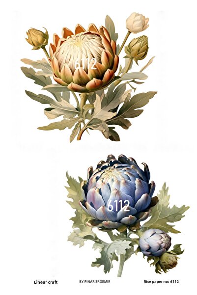 LİNEART 6112 Floral Pattern Decorative Brass - 30X42