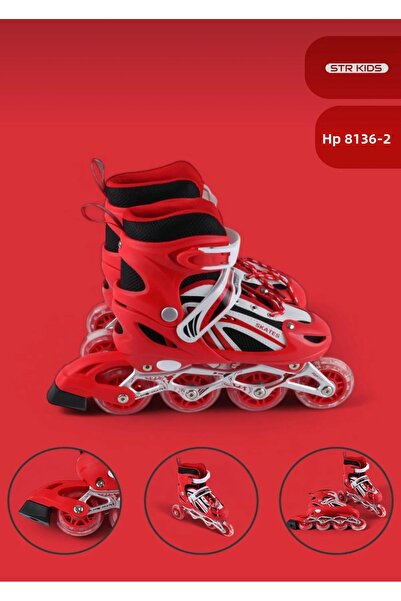 CEZVE HOME Double Row Aluminum Body Adjustable Number 2+1 Practice Skates