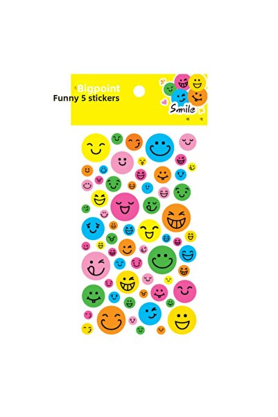 Bigpoint Autocolant cu hologramă metalică Smiley