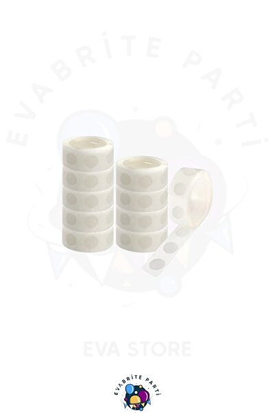 Evabrite Bandă de lipire pentru baloane dublu față 100 buc 1,2 cm - Set pentr...