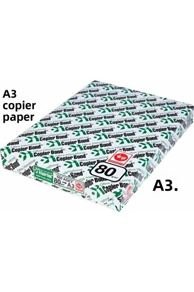 Copier bond A3 Large Size Copy Paper - 80Gr-500S, 1 Handle, 5 Packs (2500 She...
