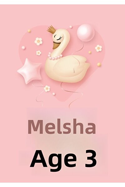 Reysa Tasarım لافتة عيد ميلاد بتصميم بجعة مقاس 100×150 سم