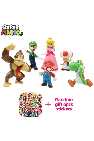 Choice 4-7cm Super Mario Bros PVC Action Figure Toys Dolls Model Set Luigi Yoshi Donkey Kong Mushroom fo...