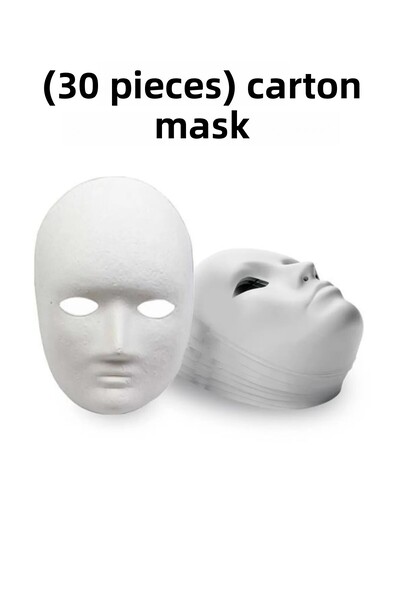 TİFOYS 30 قطعة، قناع كرتوني، قابل للطلاء، قناع تعليمي للرسم، قناع للأنشطة وال...