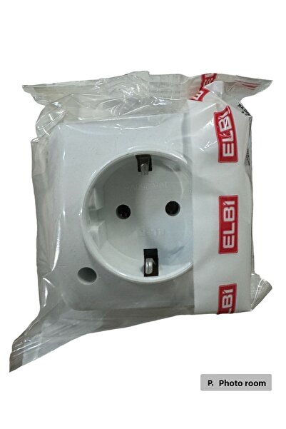 ELBİ Alsu Grounded Socket Switch Surface Mounted White Depa